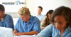 Men and women are looking down at their desks as they appear to be taking a test. The Disqualification Appeals logo shows at the top. This indicates that the blog is related to testing. Specifically, the blog answers the question, "What is a Civil Service Law Enforcement Exam?"